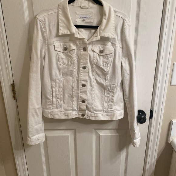 LOFT White Jean Jacket - Picture 2 of 6
